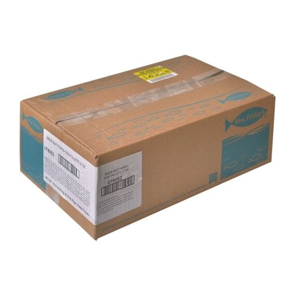 King and Prince Mrs Friday Seafood Beer Battered Cod Fillet, 2.5 Pound 4 per case.