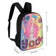 thumbnail image 2 of JOJO Siwa-theme Backpack, Campus style schoolbag Bookbag with Adjustable Shoulder Straps And Large Zip Compartment, Unisex Travel Bags., 2 of 6