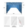 thumbnail image 5 of Modern Blue Swag Valances for Windows, Small Curtains Drapes, Abstract Diamond Luxury Gradient Kitchen Window Curtains Over Sink Rod Pocket Window Treatment Valance for Bedroom/Bathroom 56"x36", 5 of 5