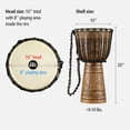 thumbnail image 4 of Meinl Percussion Djembe Afinado Tambor De Mano Círculo Instrumento Tallado Caoba Headliner Series - No Fabricado En China - Cuerdas De Tejido Africano Mali 2 Años De (Hdj17-M), 4 of 8