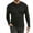 Black, variant on Men's & Big Men's Henley Neck Long Sleeve Shirts,Vertical Rib Brushed Thermal Tops
