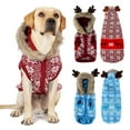 thumbnail image 3 of Flmtop Dog Sweatshirt Snowflake Elk Pattern Keep Warmth Adorable Knitted Pet Dog Sweater Clothes for Holiday Green, 3 of 9