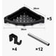 thumbnail image 2 of Organizador Esquinero Para Baño 5 Repisas Estante De Cocina Modelo Negro, 2 of 4