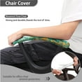 thumbnail image 4 of SCRAWLGOD Marble Print Teal Anti-Dust Computer Chair Cover with Arm Rest Slipcovers 4 PCS Washable Soft Desk Chair Seat Covers Easy to Remove Boss Chair Protector, 4 of 7