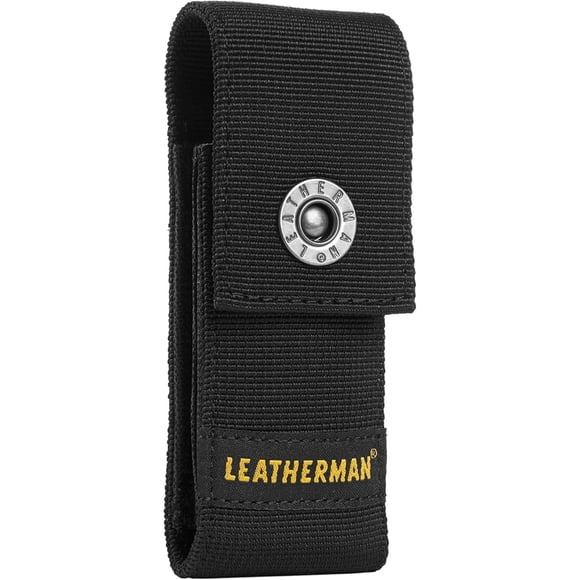 LEATHERMAN, Premium Nylon Snap Sheath, Fits 10.16-cm to 11.43-cm Multi-Tools, Black, Large