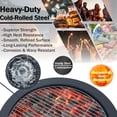 thumbnail image 4 of 52" Fire Pits for Outside, Foldable Fire Pits with 26" Fire Stove and Table, Cold-Rolled Steel Fire Pit Tables with BBQ Net, Poker, Grill Brush and Protective Cover, 4 of 11