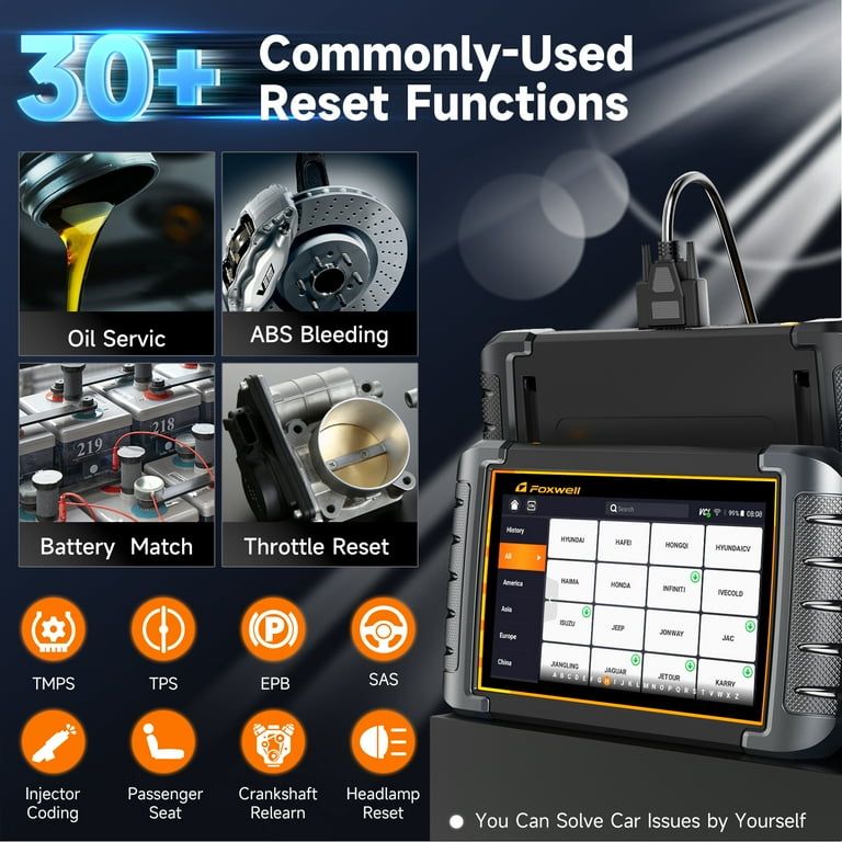 Foxwell NT809 OBD2 Car Diagnostic Scanner, Auto Vehicle Tool, Full