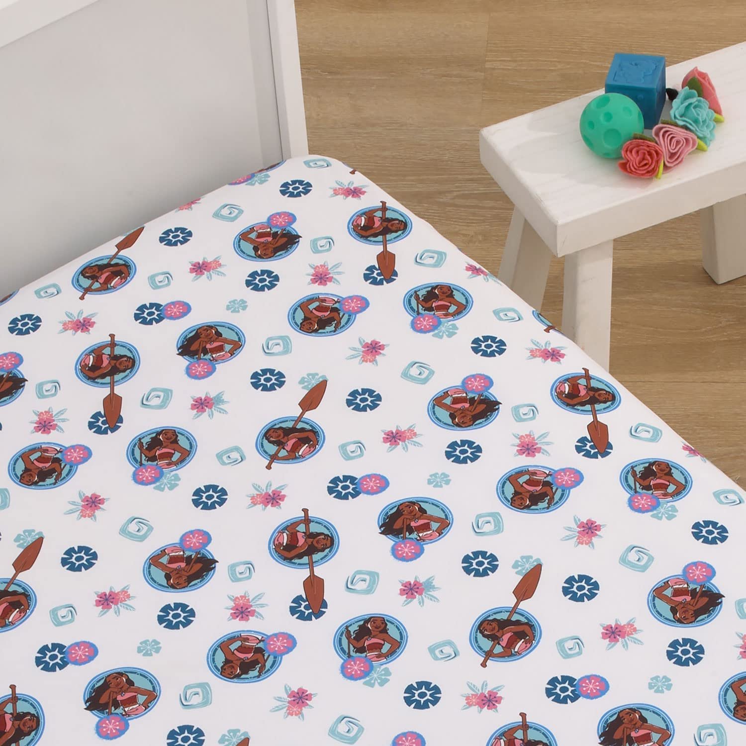 Disney Moana Fitted Crib Sheet 100% Soft Microfiber, Baby Sheet, Fits Standard Size Crib Mattress 28in x 52in - image 3 of 4