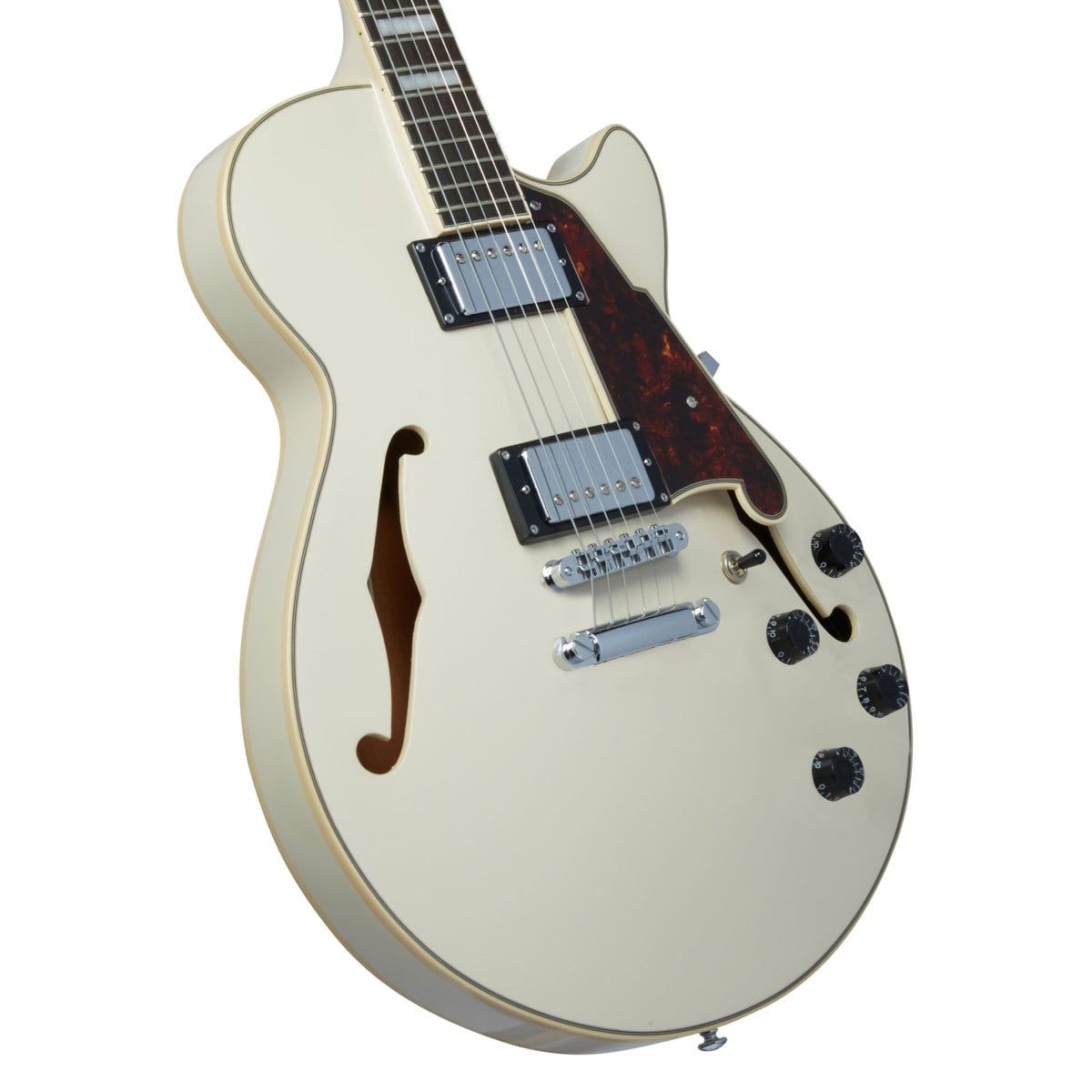 D'Angelico Premier SS (With Stop-Bar Tailpiece) Semi-Holow Electric Guitar, Champagne