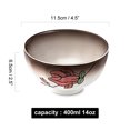 thumbnail image 3 of Large Cereal Bowls Set, Soup Bowls Microwave Safe, Rice Bowls, Breakfast Bowls, Ceramic Cereal Bowls-red flower-Set of 2, 3 of 7