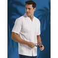 thumbnail image 2 of Havanera Men's and Big Men's Camp Collar Guayabera Short Sleeve Button-Down Shirt, Sizes S-5XL, 2 of 8