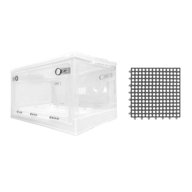 GROWTH TANK Cats Dogs Dryer Cage Pet Drying Box Blow Drying Large Space for Household Shower M with mat