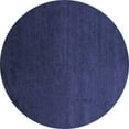thumbnail image 1 of Ahgly Company Machine Washable Indoor Round Abstract Blue Modern Area Rugs, 7' Round, 1 of 4