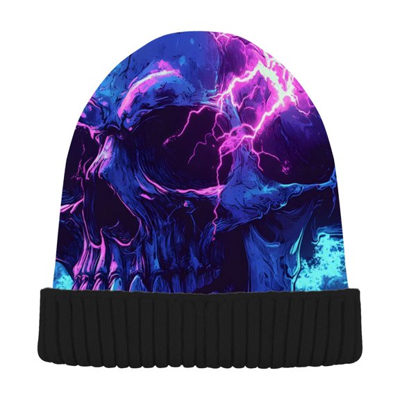 joogoo Cool Skull Beanie Hats Men Women Cuffed Skull Cap Winter Warm Knit Thick Beanies