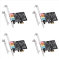 thumbnail image 1 of 4X Tarjeta de Sonido PCIe 5.1, Tarjeta Envolvente PCI Express Audio Estéreo 3D con Alto Rendimiento de Sonido Tarjeta de Sonido para PC Chip CMI8738, 1 of 5