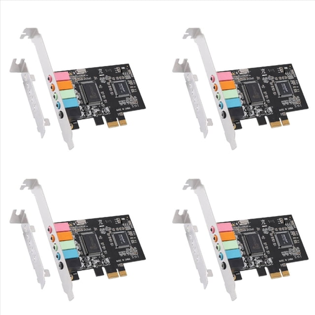 4X Tarjeta de Sonido PCIe 5.1, Tarjeta Envolvente PCI Express Audio Estéreo 3D con Alto Rendimiento de Sonido Tarjeta de Sonido para PC Chip CMI8738