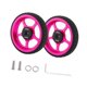 thumbnail image 4 of Ruedas fáciles para la rueda de rodillo de bicicleta plegable con pieza de reemplazo de tornillo Aleación de aluminio de neumático liviano estable Cuerpo grueso rosa, 4 of 8