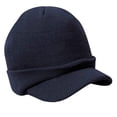 thumbnail image 4 of Men's Winter Beanie Hat with Brim Warm Double Knit Cuff Beanie Cap for Outdoor, Dark Blue, 4 of 5