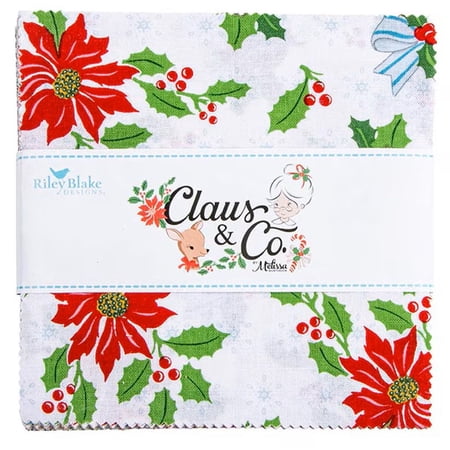 Riley Blake - Claus & Co. 5" Stacker by Melissa Mortenson 42 pcs