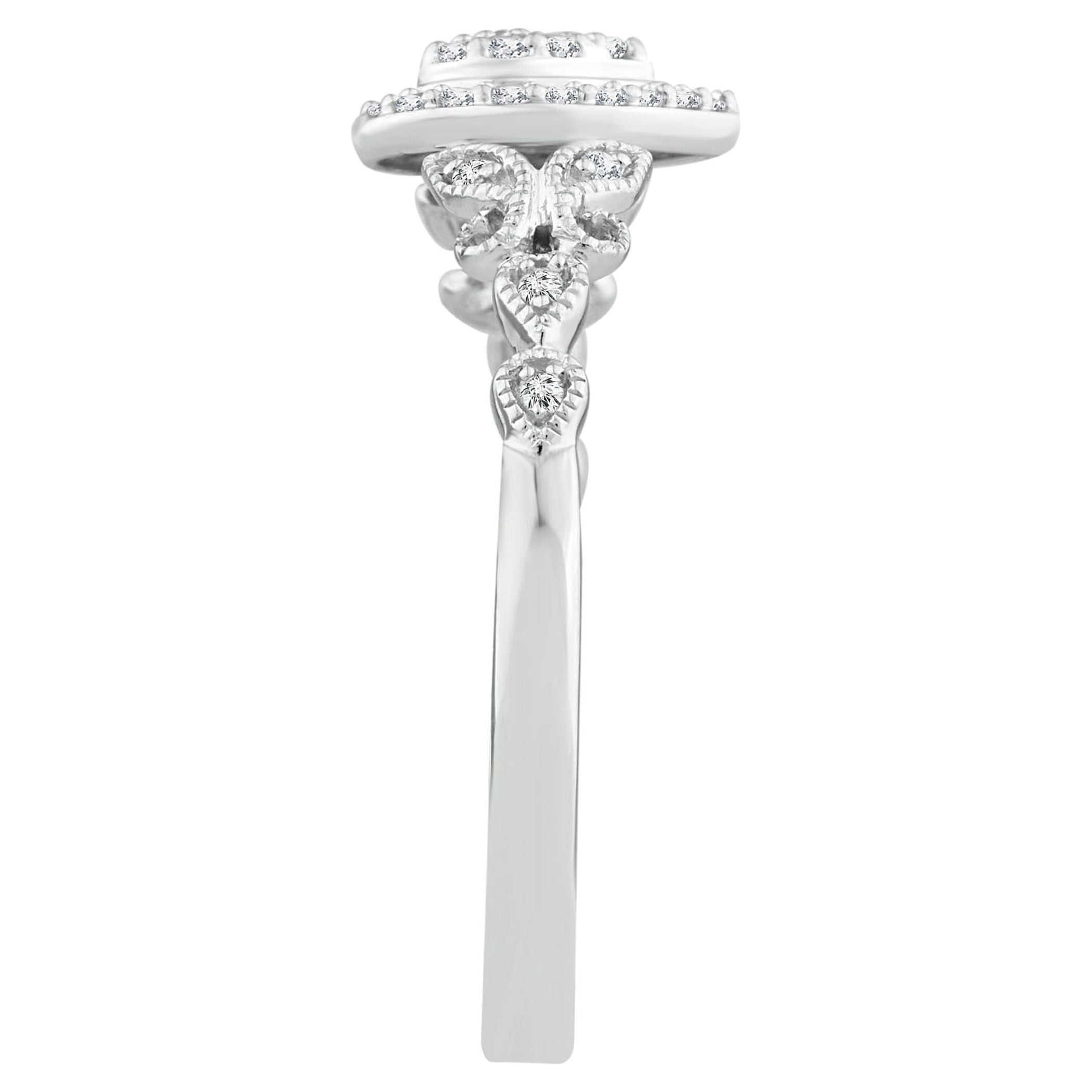 Color of Love 1/5 Carat T.W. Diamond Promise Ring in 10K White Gold (I-J,I3)