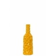 thumbnail image 1 of Urban Trend Collection Vase Rond en Céramique avec Côtés Froissés, Petit - Jaune, 1 of 1