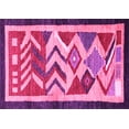 thumbnail image 1 of Ahgly Company Indoor Rectangle Abstract Pink Contemporary Area Rugs, 2' x 4', 1 of 4