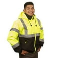 thumbnail image 3 of Cordova J201-2XL Reptyle Type R, Class III, Lime 2-In-1 Bomber Jacket, PU Coated Polyester Shell, Zip-Out Fleece Lining, Concealed/Detachable Hood, 2X-Large, 3 of 3