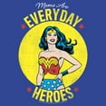 thumbnail image 2 of Junior's Wonder Woman Moms Are Everyday Heroes  Graphic Tee Royal Blue 2X Large, 2 of 3