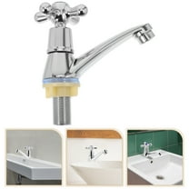 Water Faucet Bathroom Sink Tap Basin Mixer Tap Single Lever Basin Faucet Cross Handle for Bathroom Kitchen
