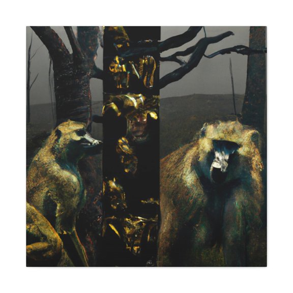 Baboon at Rococo - Canvas