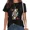 D-Black, variant on UNISHE Women's Queen of Hearts Graphic T-Shirt Retro Playing Card Casual Tee for Daily Outfit Black, S