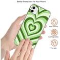 thumbnail image 2 of Green Heart Case Compatible with iPhone 11,Unique Trendy Design TPU Bumper Cover Case, 2 of 5