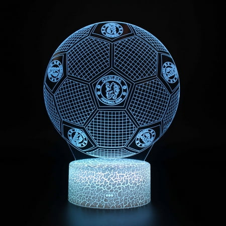 

SAYTAY Toys Kids Night Light Football Team Logo Christmas Gift Birthday 3D Illusion Lamp for Kid 7 Color
