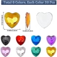 thumbnail image 2 of 160Pcs 8 Colors Heart Acrylic Rhinestones Colorful Flat Back Faceted Rhinestone Embellishments for Jewelry Making Sewing DIY Crafts Home Wedding Decor Colorful DIY, 2 of 6