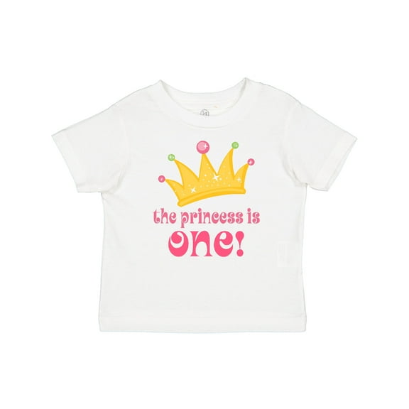 Inktastic Cute Princess is One 1st Birthday Girls Baby T-Shirt