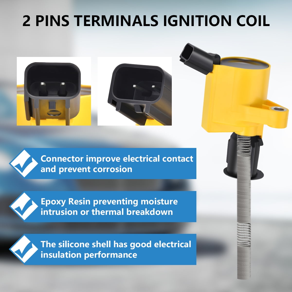 8 Pack Ignition Coils & Pigtail Wiring Harness Fits Ford F150 Explorer 5.4L Replaces DG508 1L2U-12029-AA & Heat Shrink Butt Connectors