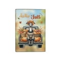 thumbnail image 2 of Hello Fall Autumn Wreath Italian Greyhound Pumpkins Pickup Truck Travel Passport Wallet Greyhound Dog Lover PU Leather Passport Holder Cover - 13011, 2 of 5
