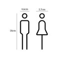 TUMALL Male Female Toilet Sign Bathroom Sign WC Stickers for Restaurant