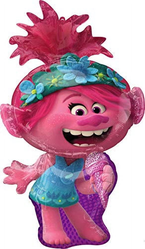 Trolls Party Supplies Poppy Birthday Balloon Bouquet Decorations 18 piece kit
