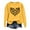 Yellow, variant on Arlun Womens Dog Mom Sweatshirts Cute Dog Paw Printed Heart Graphic Long Sleeve Crewneck Pullover Sweatshirt Casual Soft Comfy Fall Winter Lightweight Basic Tops Yellow XL