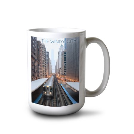 

15 fl oz Ceramic Mug Chicago Illinois The Windy City L Train Dishwasher & Microwave Safe