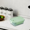 thumbnail image 5 of Glass Bento Box Lunch Container | Microwave-Safe Heat-Resistant Glass Meal Prep Storage | Leakproof Fresh-Keeping Durable Design | Dishwasher-Safe | Portable Food Holder for Work Office Leftovers, 5 of 6