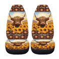 thumbnail image 5 of XYZCANDO Front Seats Protector Highland Cattle 2 Pack Front Car Seat Covers Waterproof Vehicle Van Truck Soft Breathable Car Front Seat Covers, 5 of 10