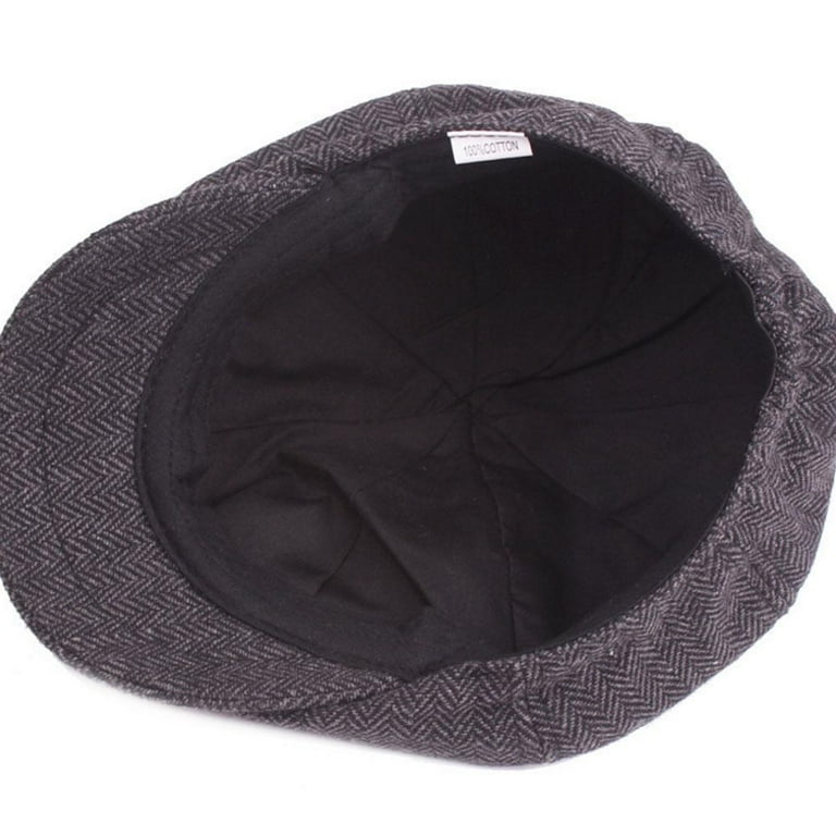 Mens Peaky Blinders Newsboy Flat Cap Grey Blue Herringbone Mens Peaky Blinders Newsboy Flat Cap Grey Blue Herringbone