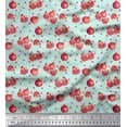 thumbnail image 1 of Soimoi Green Modal Satin Fabric Pomogranate Fruits Print Fabric by Yard 42 Inch Wide, 1 of 3