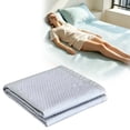thumbnail image 2 of SUYOLL Ice Silk Cooling Bed Sheet Blanket Summer Breathable Soft Lightweight Smooth Throw Mat For Hot Sleepers Night Sweats Grey 245x225cm Queen Size, 2 of 9