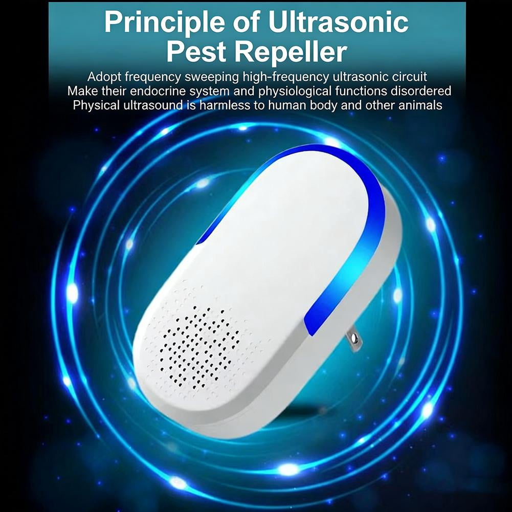 Ultrasonic Pest Repeller, Intelligent Variable Frequency Plug-in Deterrent for Indoor Use, Quiet Electronic Device for Rodent and Insect Deterrent