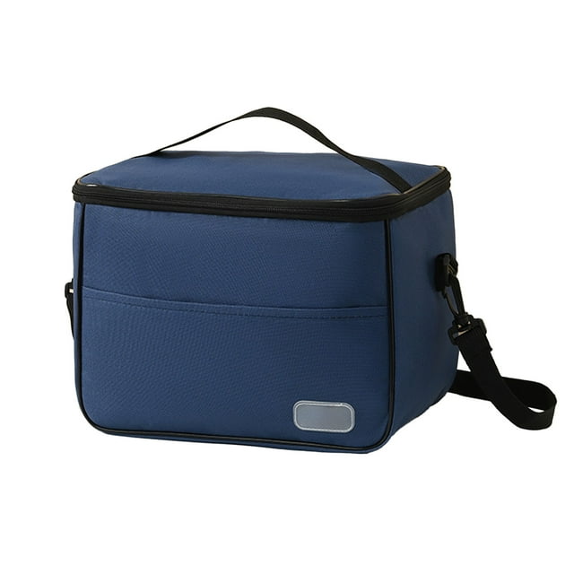 Bolsa térmica grande para almuerzo, lonchera térmica suave y refrescante para adultos, hombres y mujeres, azul oscuro (12 L, azul marino)