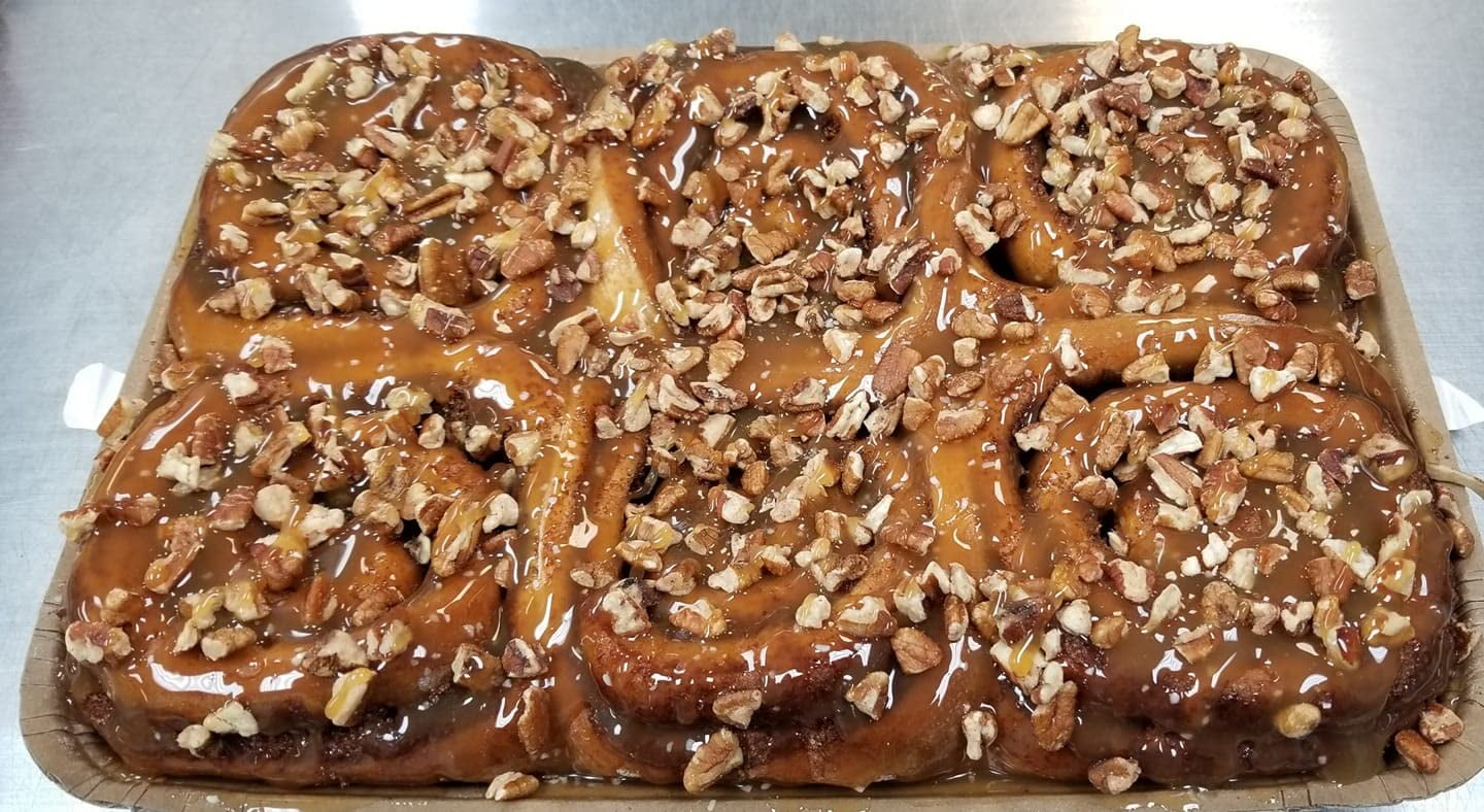 Gourmet Pecan Caramel Sticky Buns Jumbo Cinnamon Rolls-Pack of 6