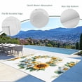 thumbnail image 6 of Outdoor Rug 5x7 ft Yellow Sunflower White Daisy Waterproof Outdoor Patio Rug Mat Non Slip Outside Area Rugs Carpet for RV,Camping,Porch,Deck,Pool,Balconybackyard,Watercolor Floral, 6 of 9